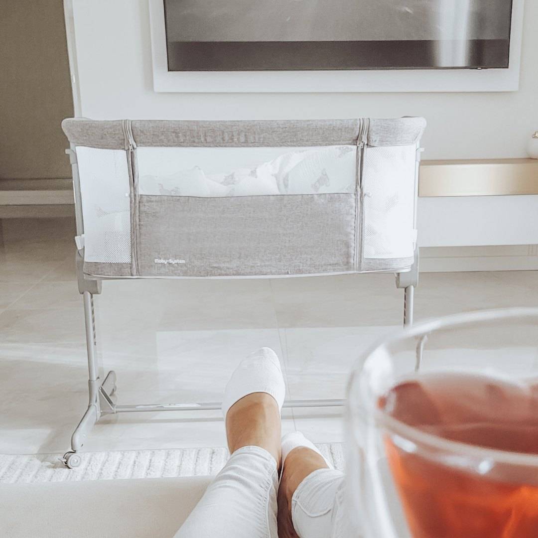 Pagarināmā gultiņa Moby-Sistēma LUNA 3in1 - pelēka