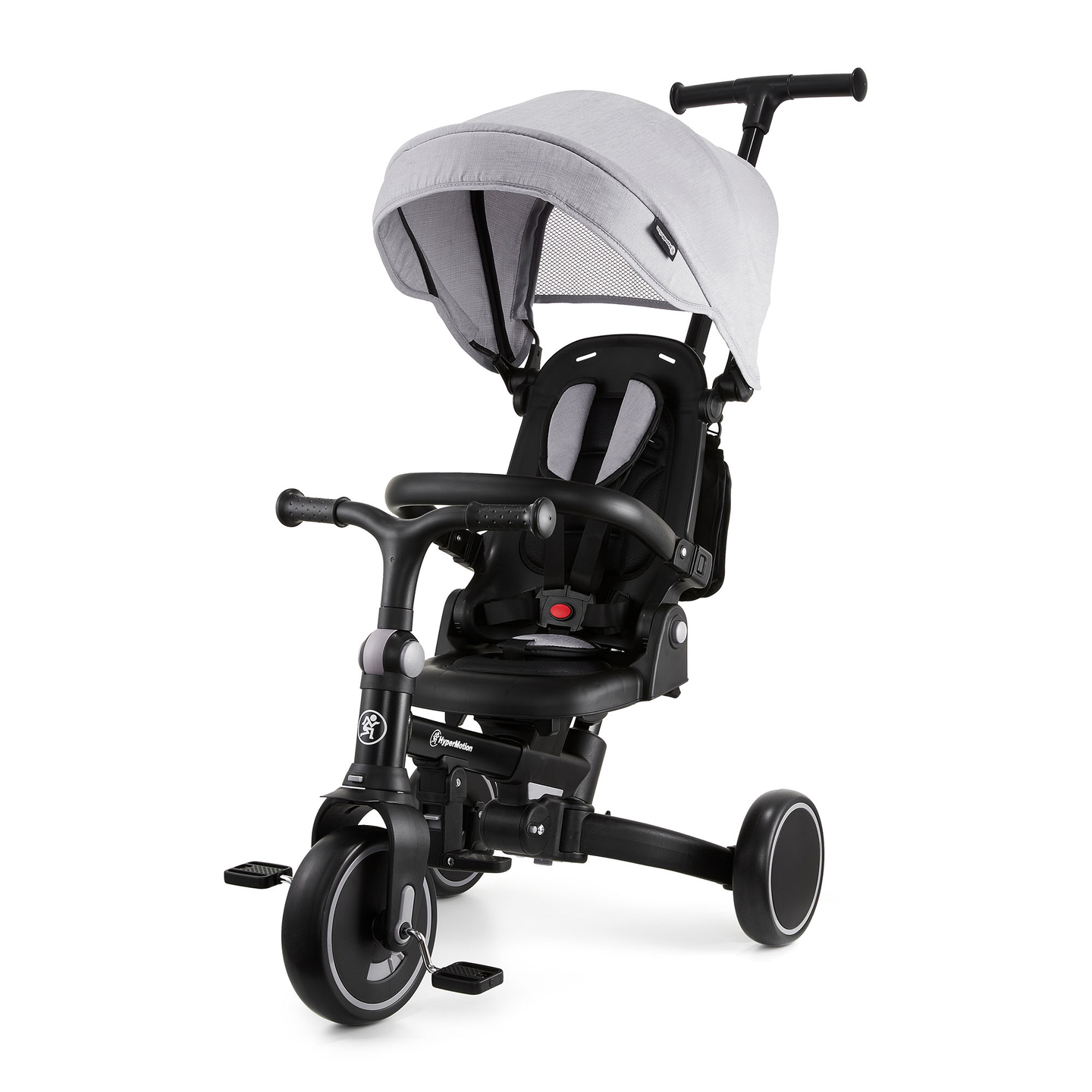 8in1 daudzfunkcionāls trīsritenis TOBI FOREST - pelēks