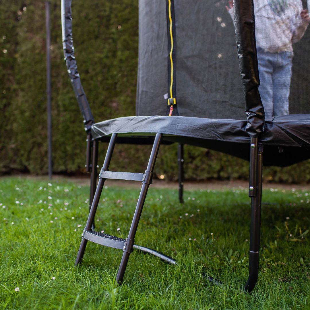 HyperMotion bērnu dārza batuts - 244 cm 8FT - ar kāpnēm un iekšējo tīklu - mājai un dārzam