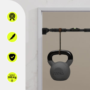 HyperMotion regulējams pievilkšanās stienis 74-100 cm, 200 kg, melns