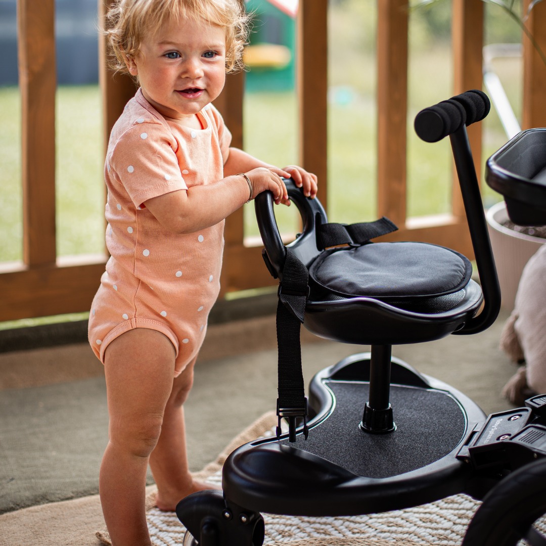 MR BUGGY ratiņkrēsla pagarinājums ar sēdekli - LED riteņi