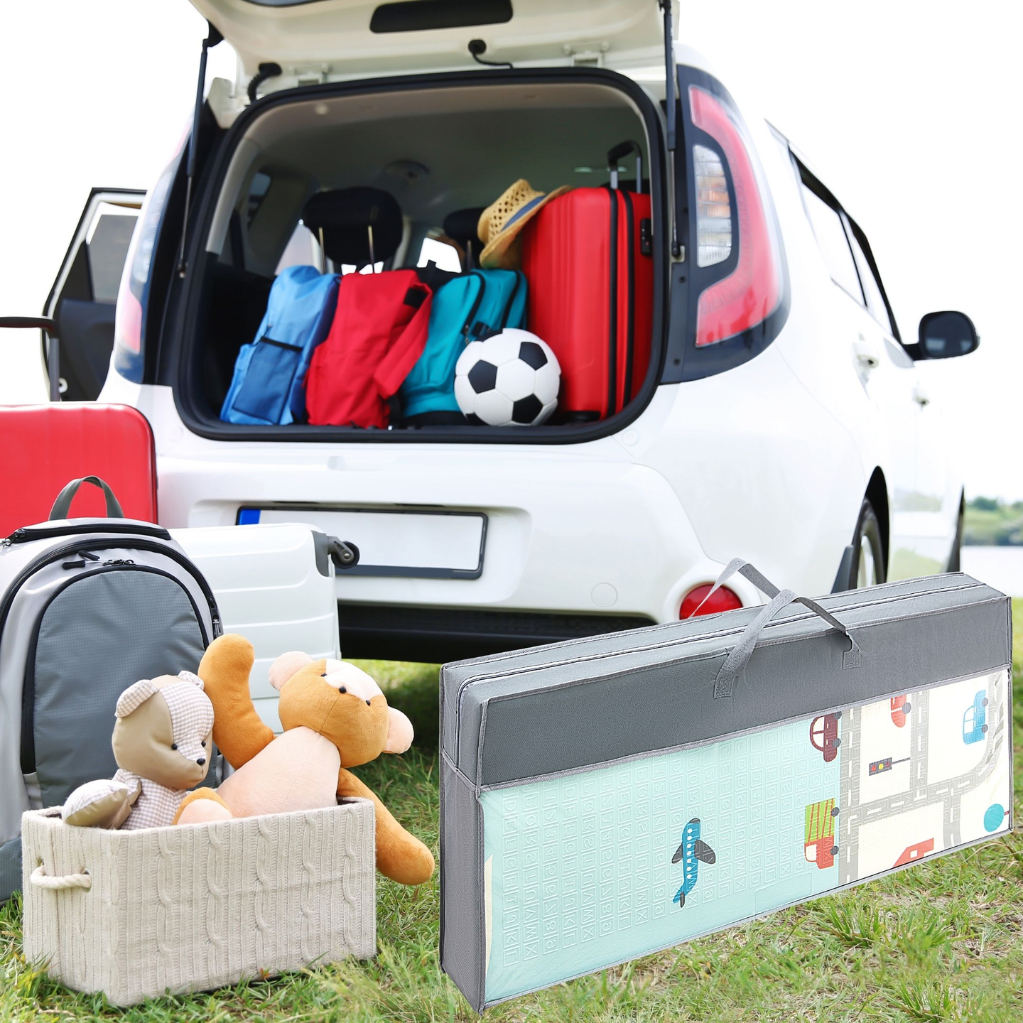 Divpusējs putuplasta paklājs XXL - salokāms 1 CM (kalnu un ceļu)