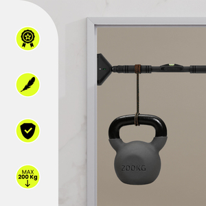 HyperMotion regulējams pievilkšanās stienis 70–100 cm, 200 kg, melns