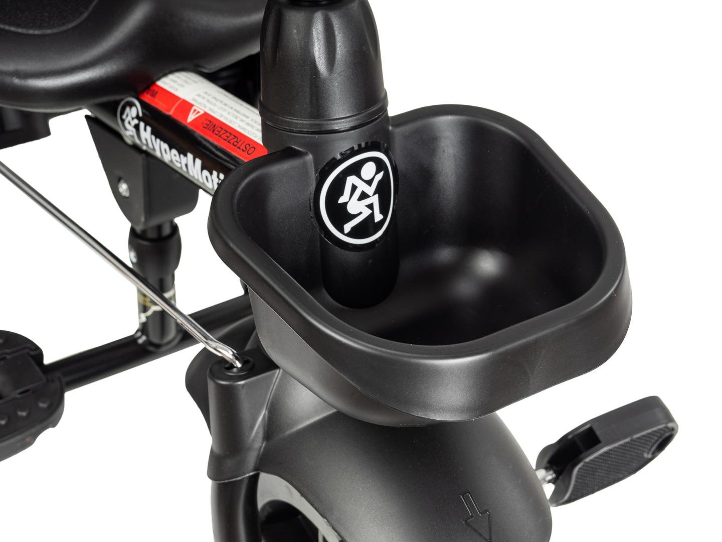 HyperMotion TOBI VECTOR trīsritenis - mūžīgie piepūšamie riteņi + stūres stienis. Krāsa: melna.