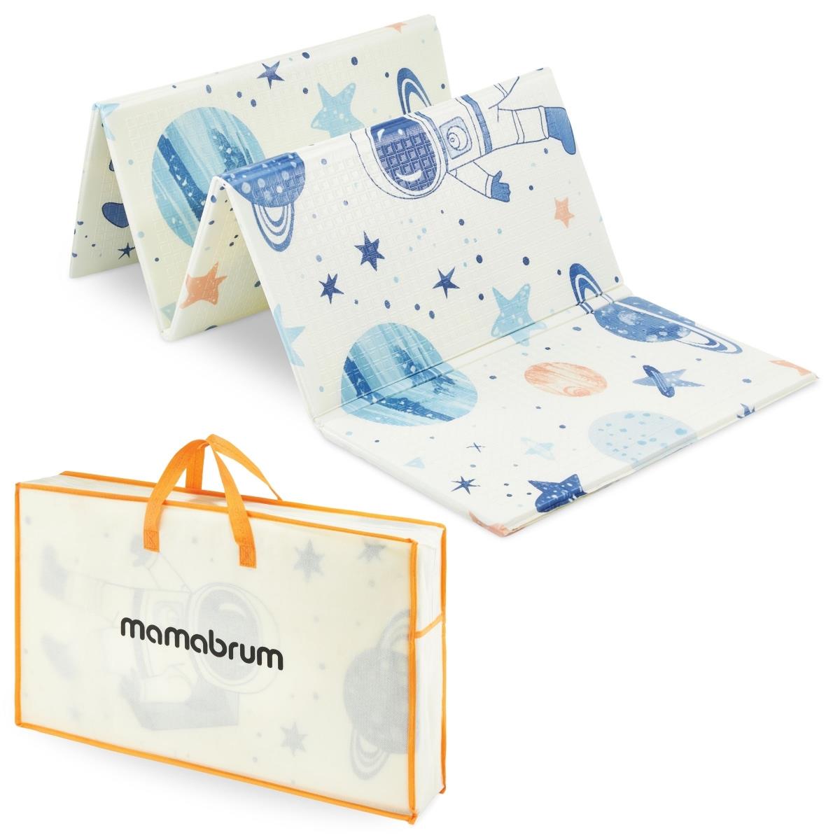 Abpusēji salokāms putuplasta paklājs 180 x 120 x 1cm - Kosmoss/Geometriskie trīsstūri