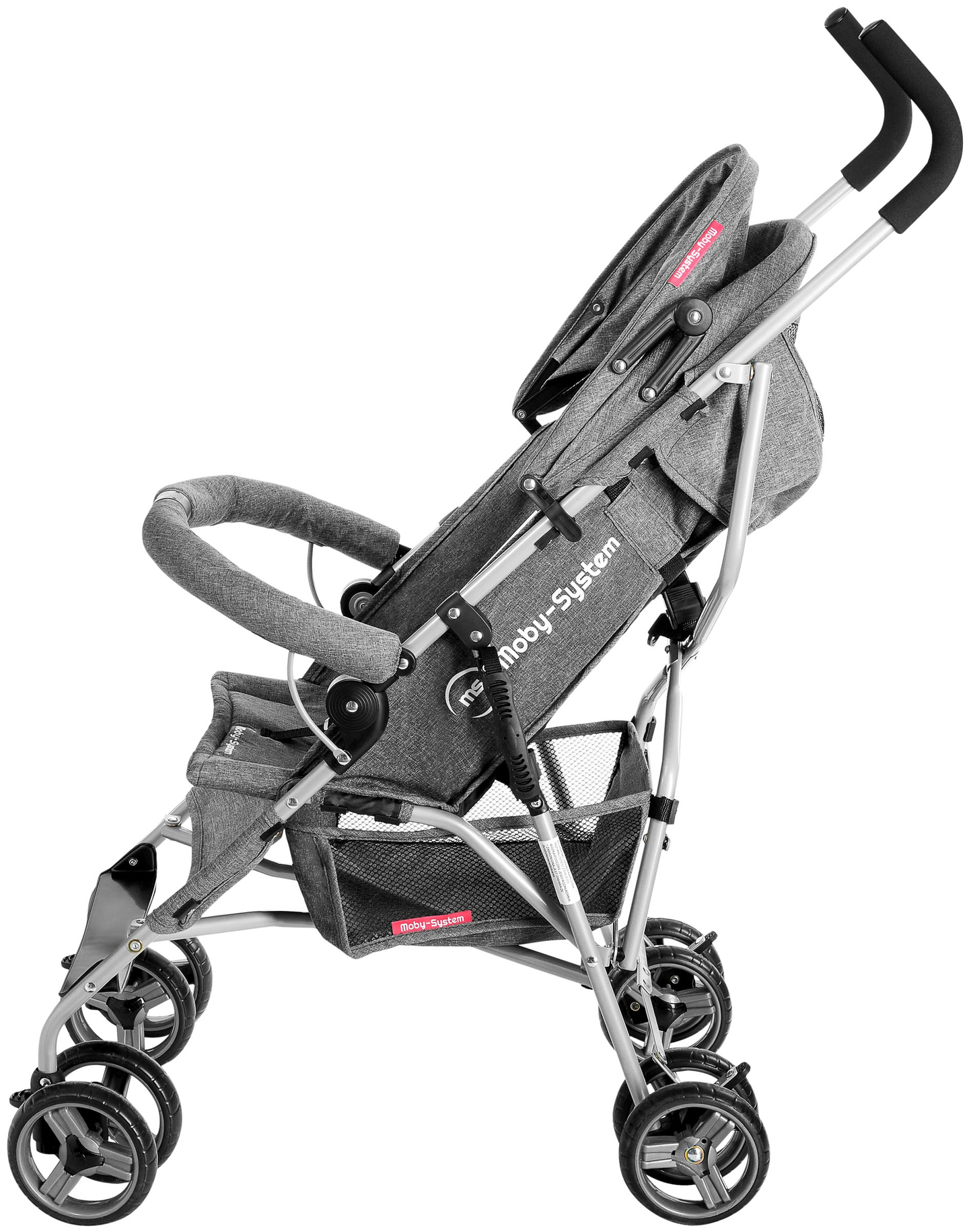 Viegls bērnu ratiņu komplekts, Moby-System Barton krāsa: pelēka