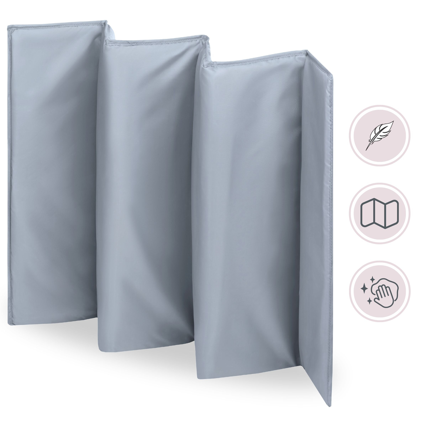 Ceļojumu gultiņa / sētiņa 2 līmeņi ar pārtinamo galdu, jumtu un Happy Traveller BASIC PLUS matraci - pelēks