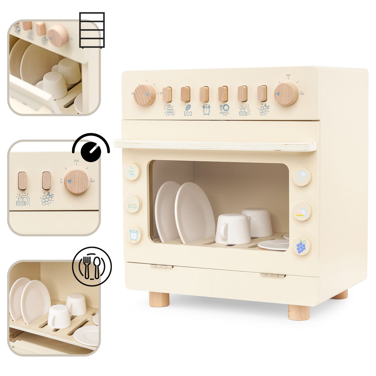 Koka trauku mazgājamā mašīna ar piederumiem