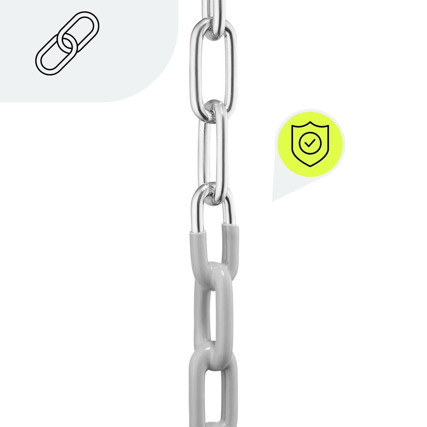 Bērniem paredzētās ķēdes šūpoles HyperMotion ar augstu atzveltni