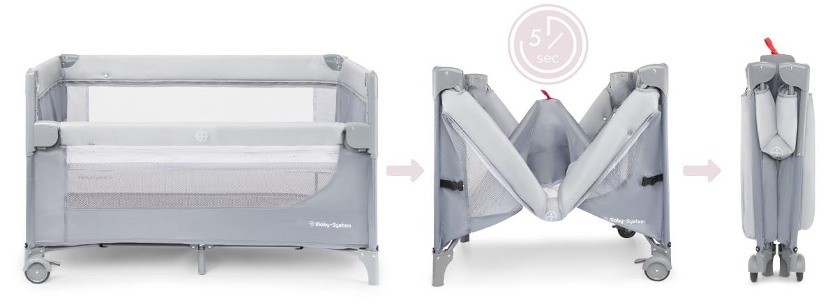 Cieši 3-in-1 pārnēsājamā gultiņa ar pārtinamo galdu, matraci un pārnēsāšanas somu