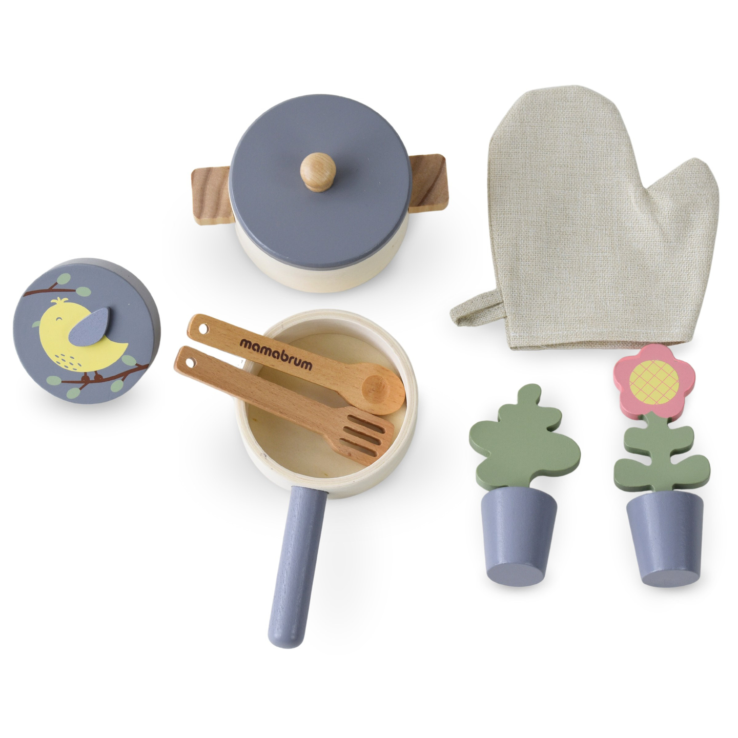 Koka dārza virtuve ar piederumiem - dabisks boho