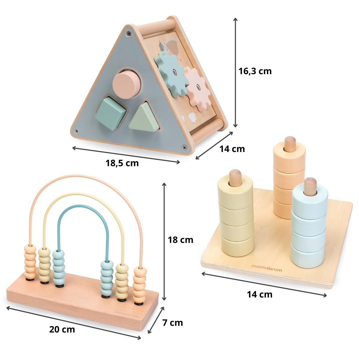Montessori rotaļlietu komplekts 2-3 gadus veciem bērniem