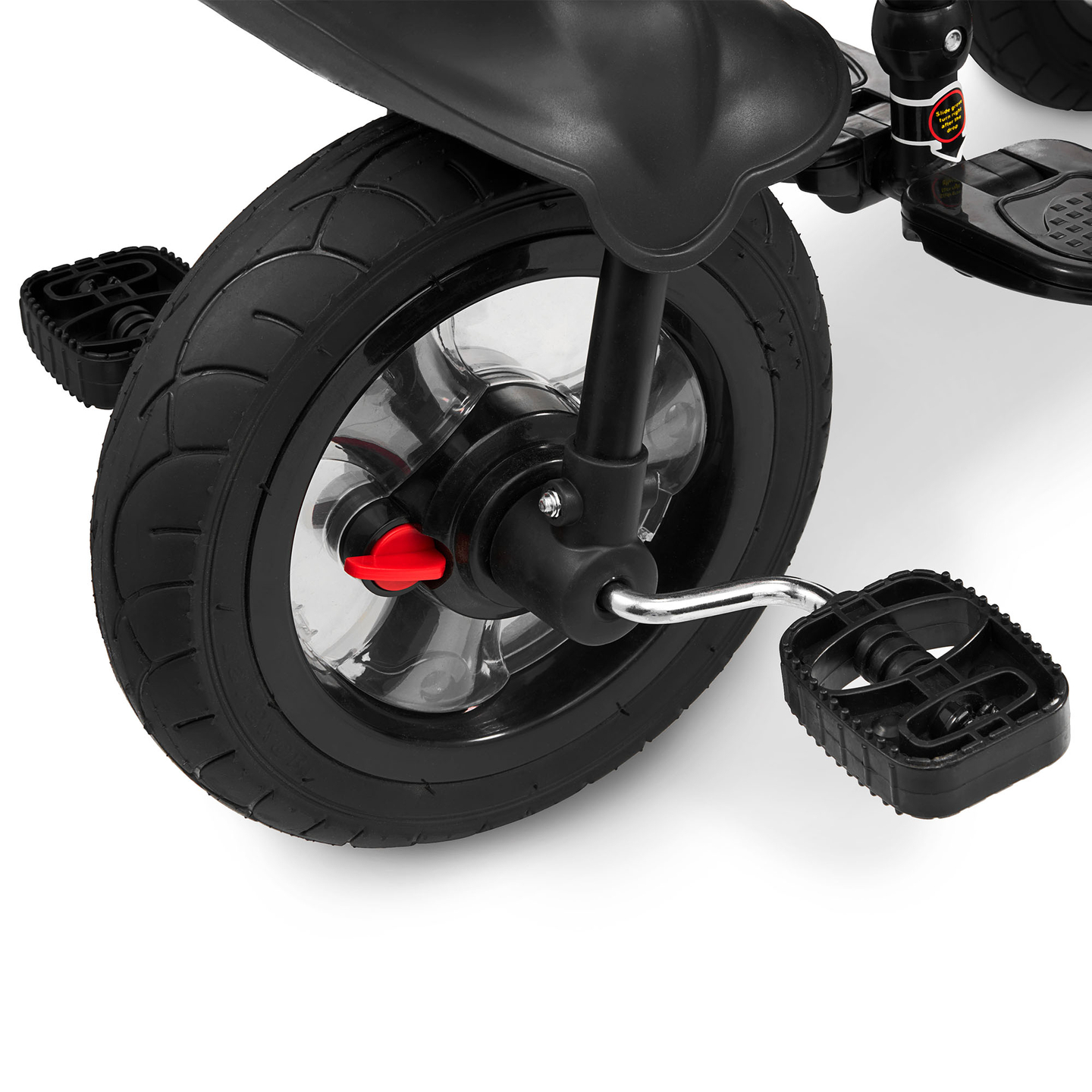 Tricikls bērniem no 1 līdz 4 gadiem - TOBI FREY - pelēka krāsa - grozāms - sūkņa riteņi + stūmējs