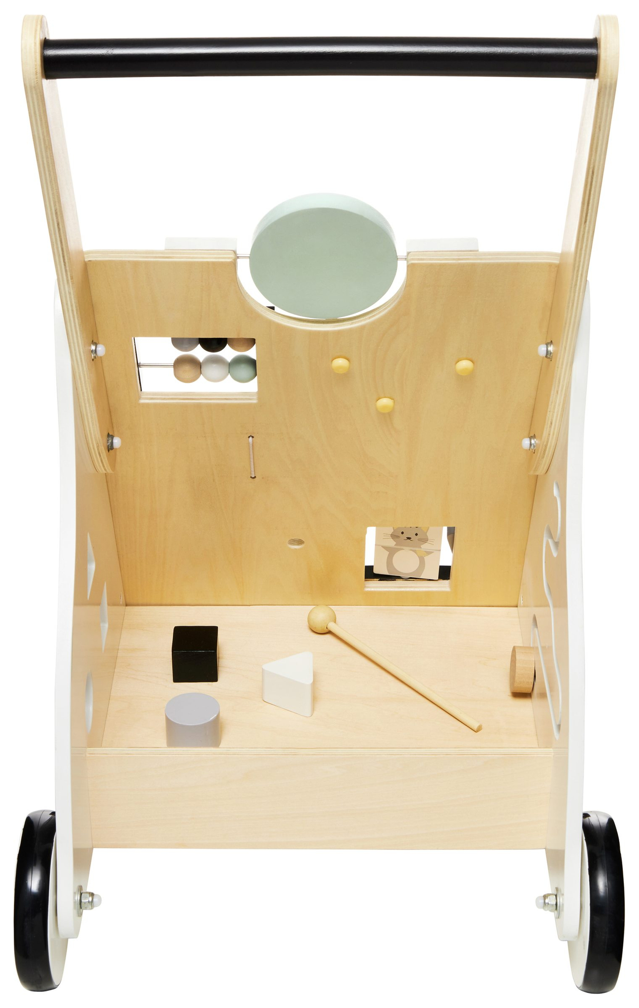 Koka, izglītojošs bērnu staigulītis / bērnu ratiņi - manipulatīvais dēlis