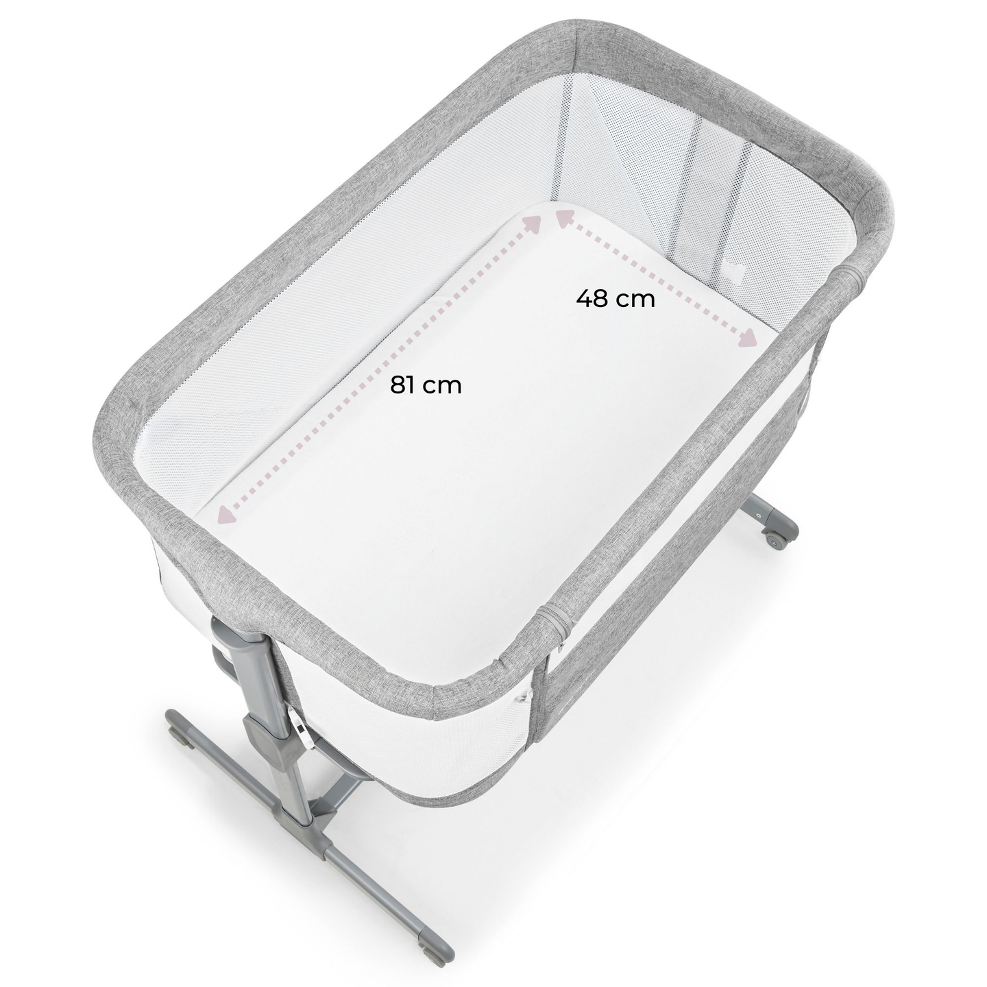 Pagarināmā gultiņa Moby-Sistēma LUNA 3in1 - pelēka