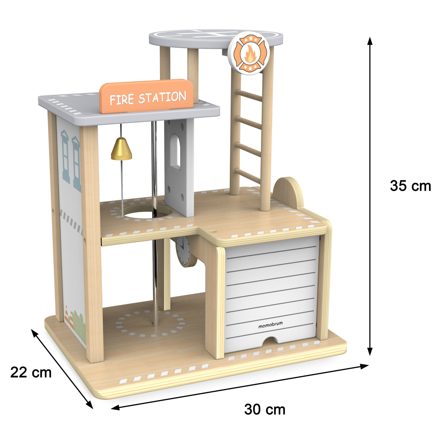 Koka ugunsdzēsēju stacija ar piederumiem, ugunsdzēsēju brigāde