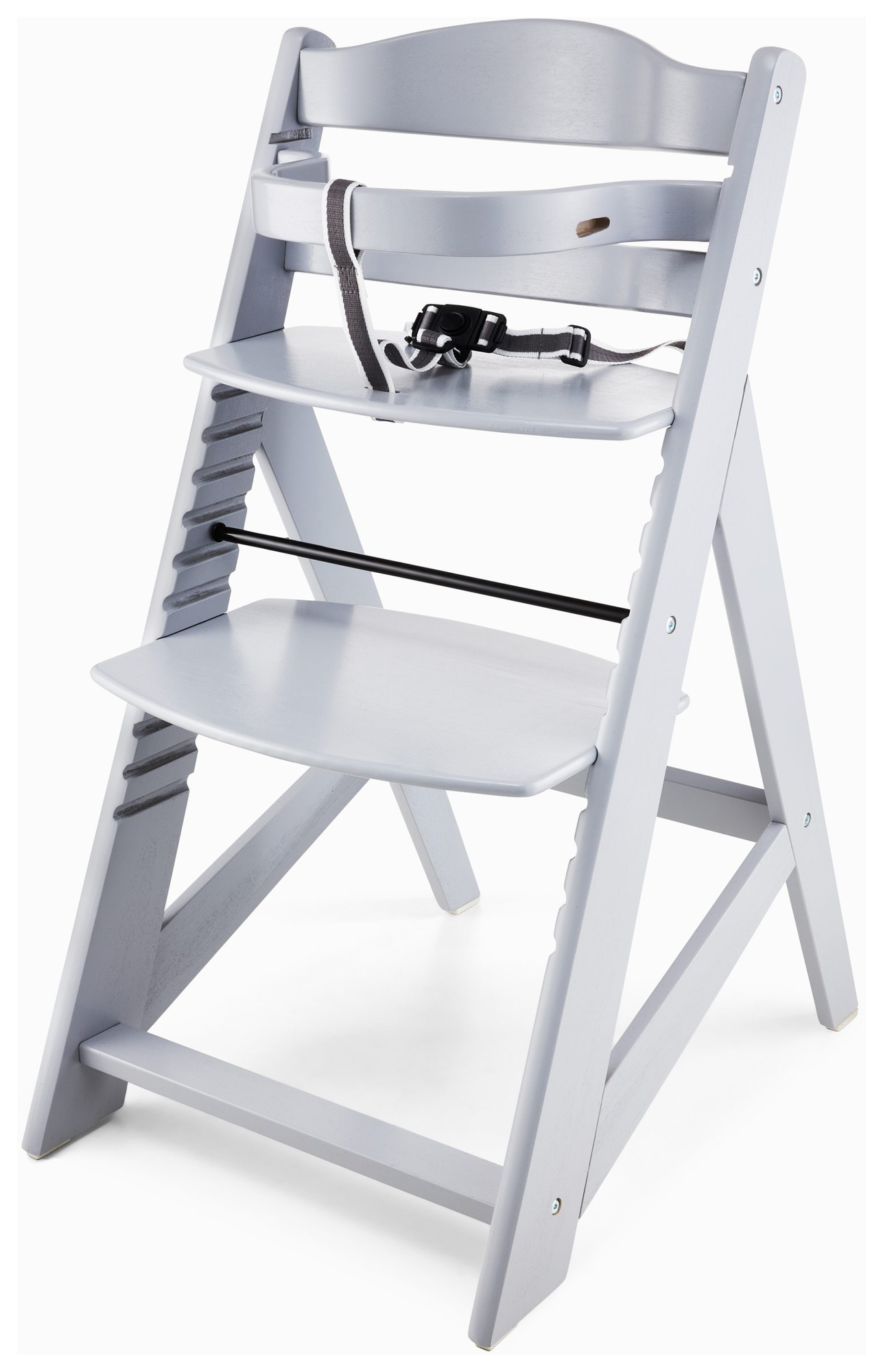 Koka barošanas krēsls Moby-System WOODY - pelēka krāsa