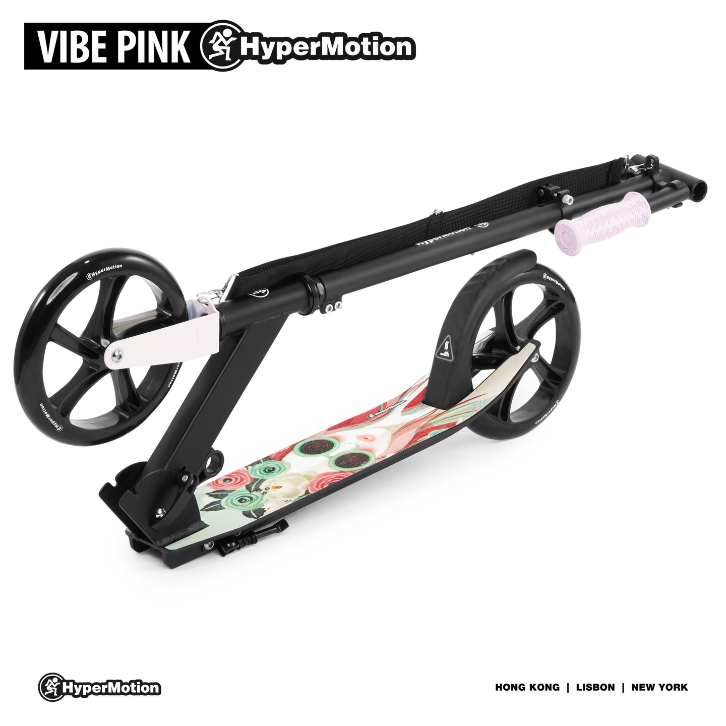Divu riteņu pilsētas skrejritenis VIBE Pink HyperMotion - 100 kg