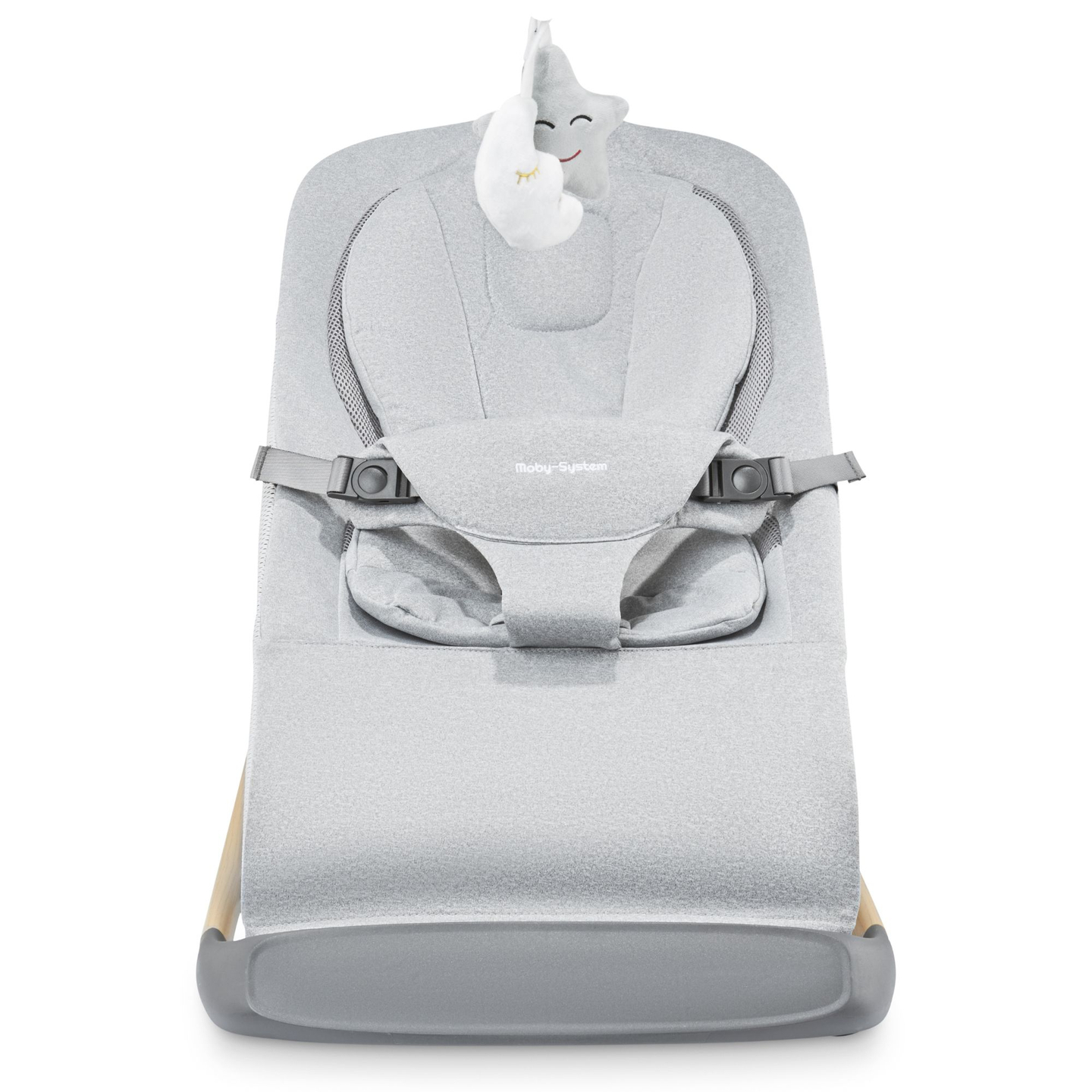 Šūpuļkrēsls 2-in-1 Moby-Sistēma LILY - pelēks