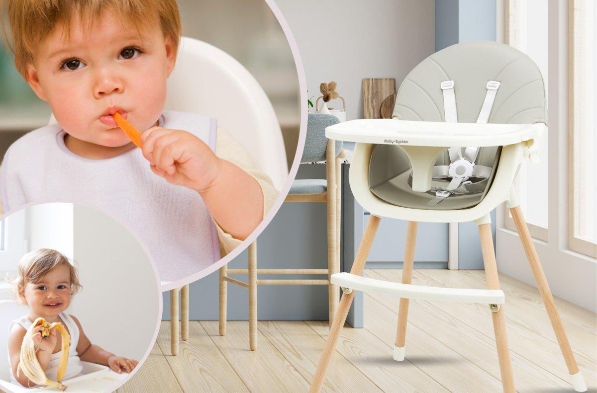 AMELIA barošanas krēsls 3in1 Moby-System, pelēks