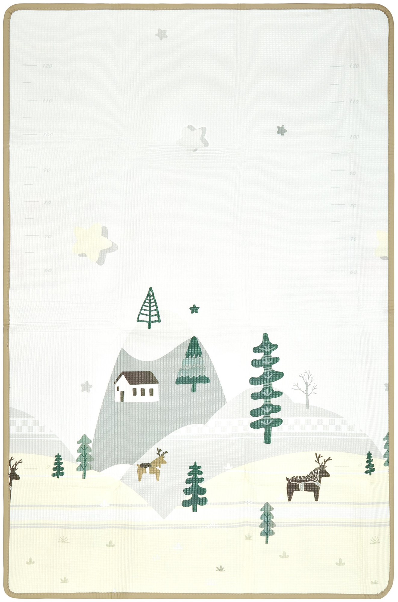 Abpusējs putuplasta paklājs - pasaku zeme / ziemas pilsēta