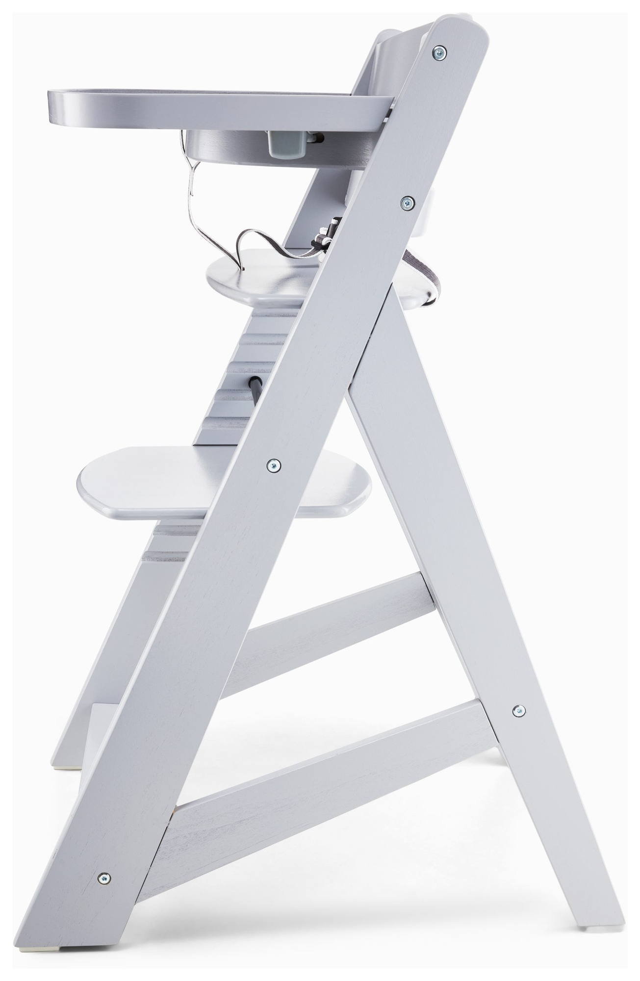 Koka barošanas krēsls Moby-System WOODY - pelēka krāsa