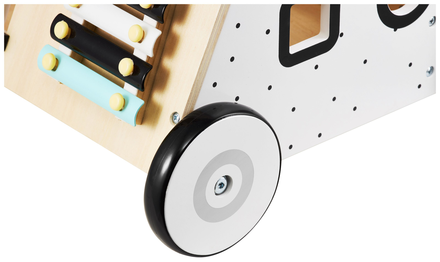 Koka, izglītojošs bērnu staigulītis / bērnu ratiņi - manipulatīvais dēlis