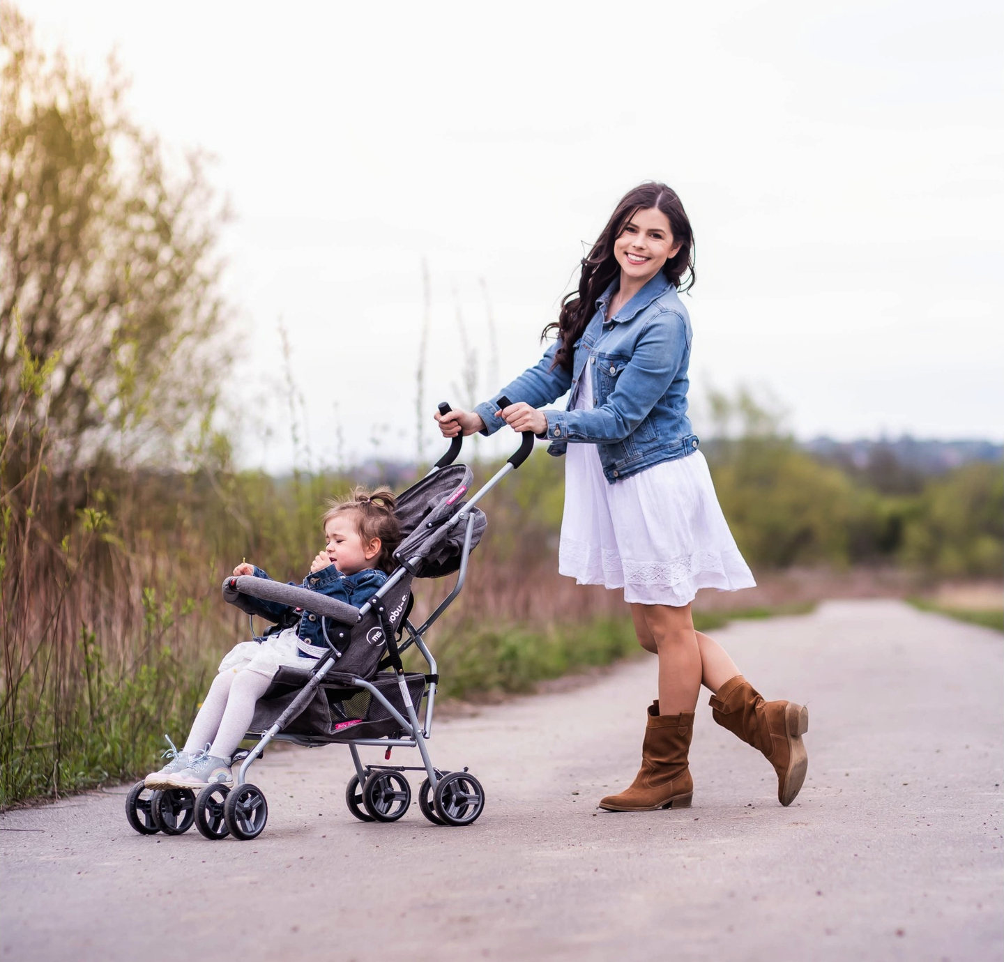 Viegls bērnu ratiņu komplekts, Moby-System Barton krāsa: pelēka