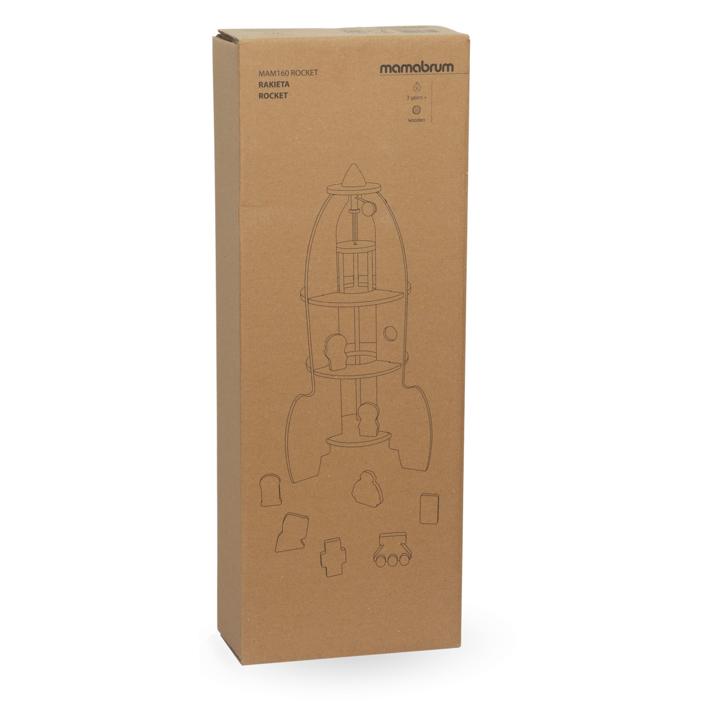 Liela koka kosmosa raķete ar liftu un piederumiem - XXL