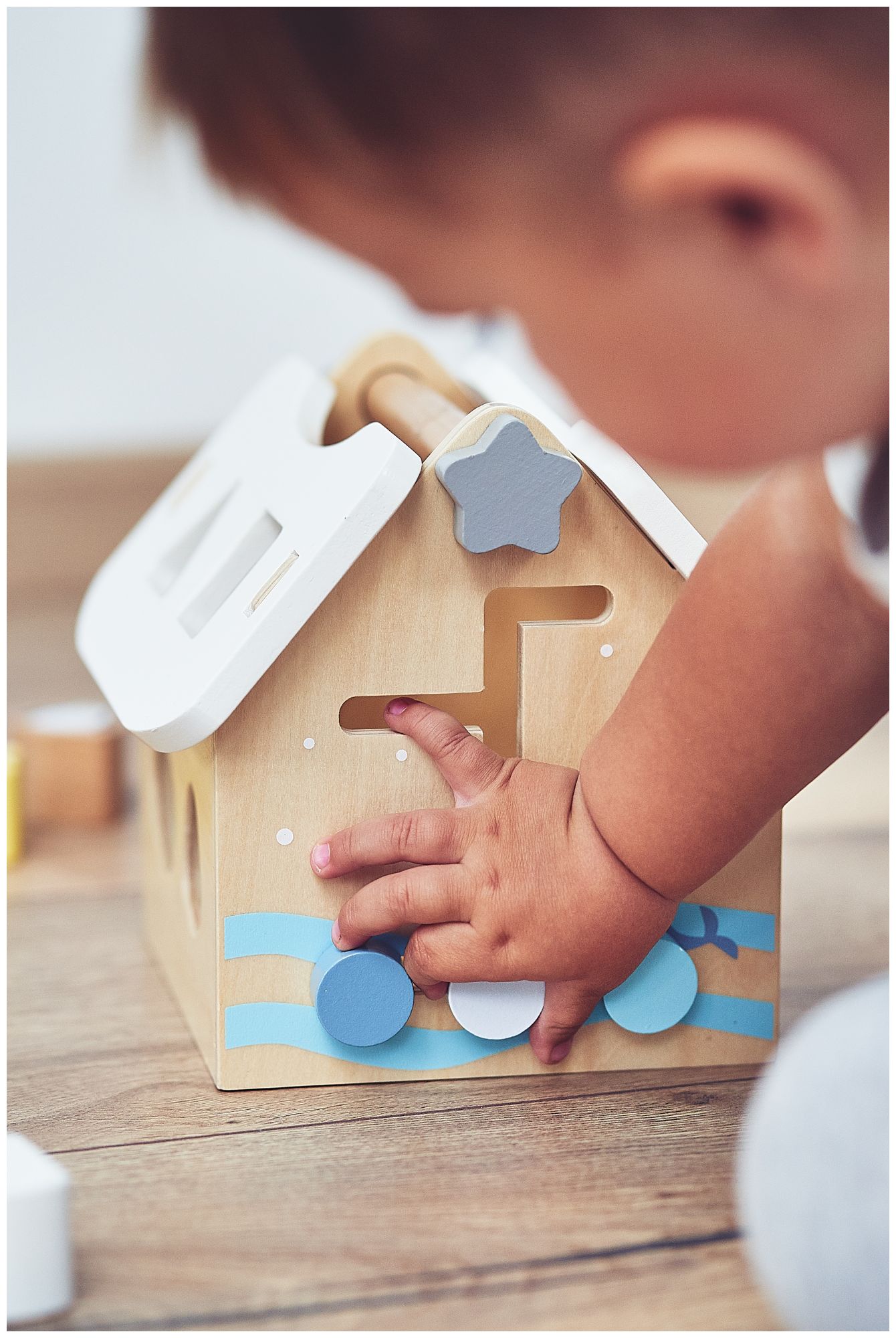 Sorteris - izglītojoša koka māja ar klucīšiem