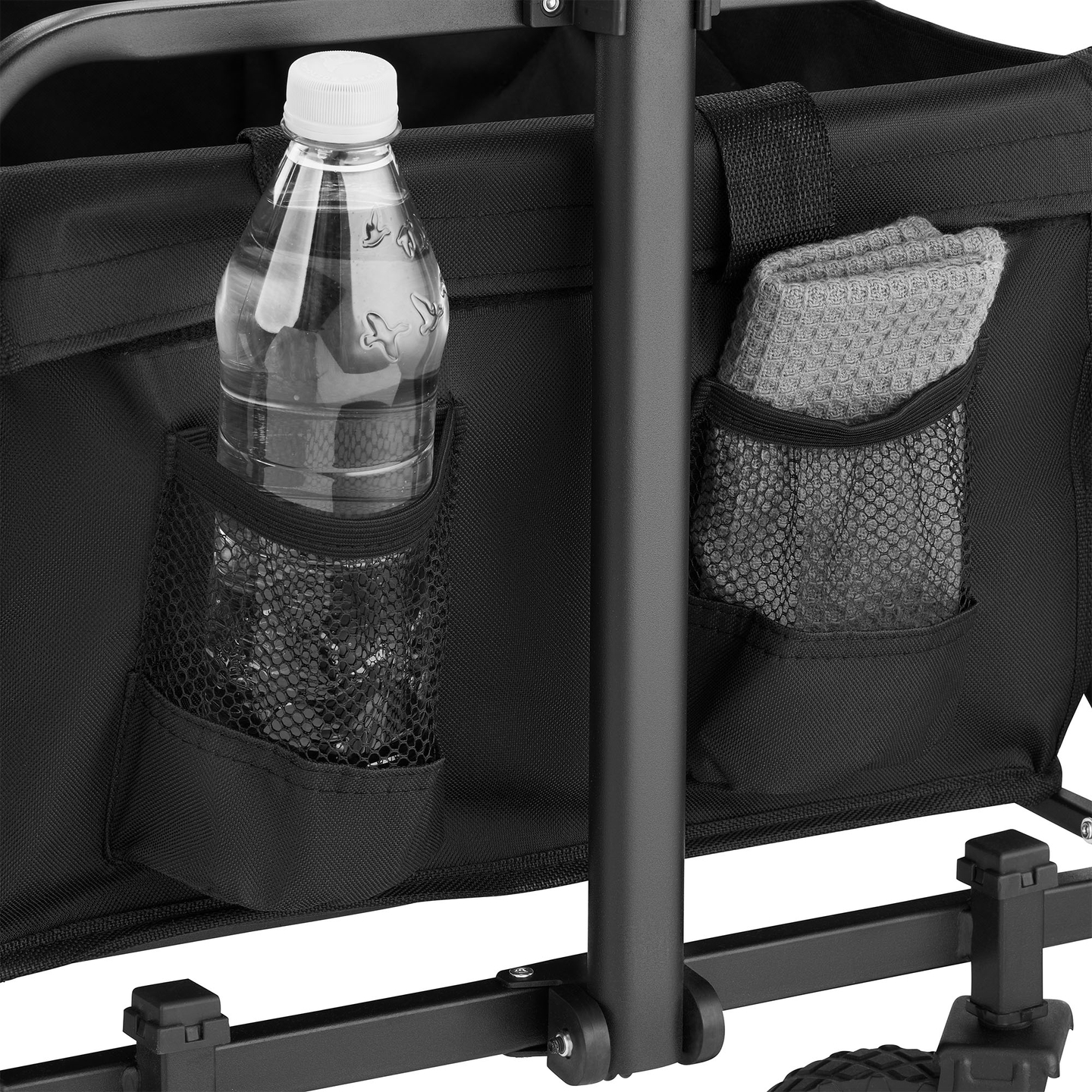 HyperMotion saliekamais pludmales ratiņkrēsls - melns, 80 kg