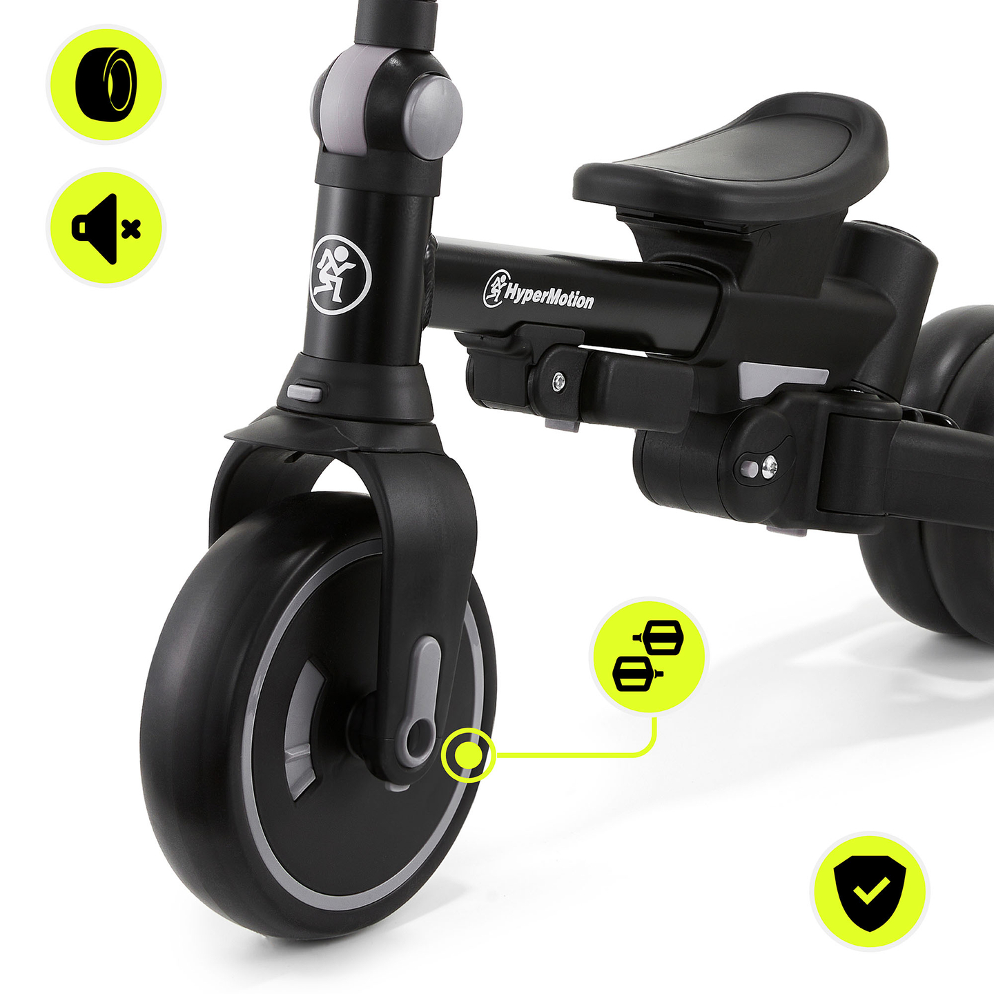 8in1 daudzfunkcionāls trīsritenis TOBI FOREST - pelēks