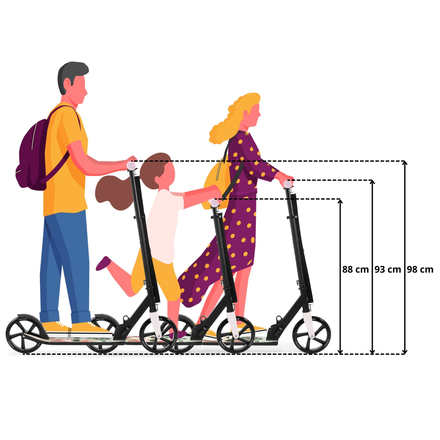 Divu riteņu pilsētas skrejritenis VIBE Pink HyperMotion - 100 kg