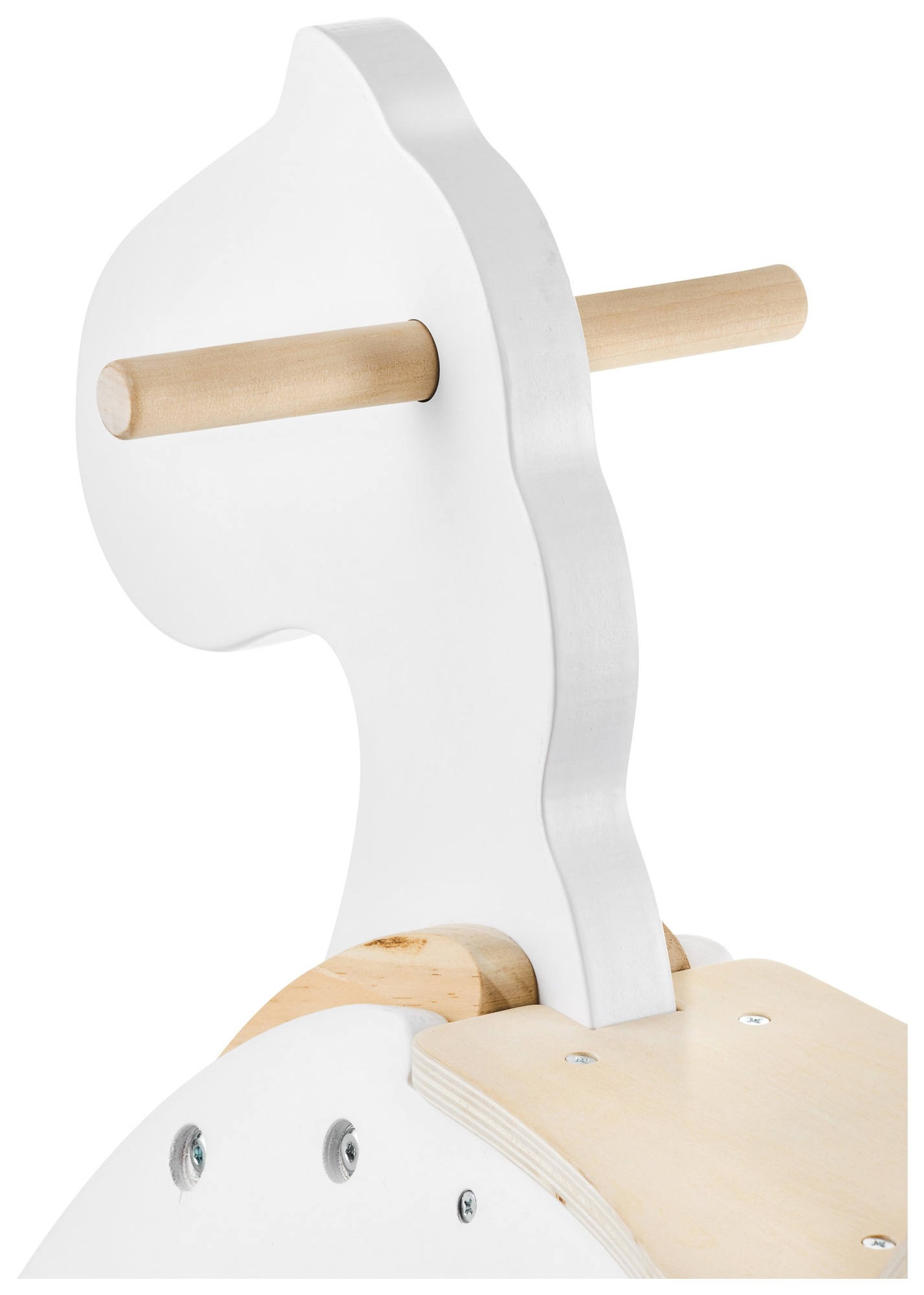 Koka šūpuļzirgs - balts - no 12 mēnešiem.