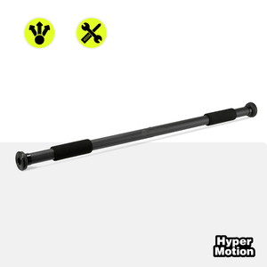 HyperMotion regulējams pievilkšanās stienis 80-130 cm, 150 kg, melns