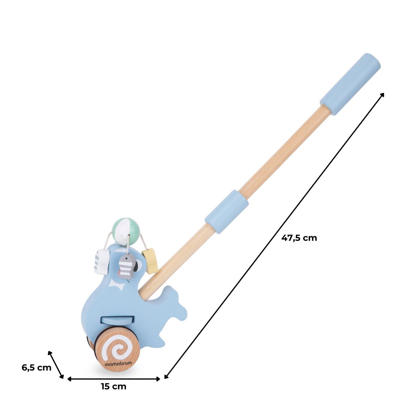Koka blīvējums ar stūres stieni - stūmējs