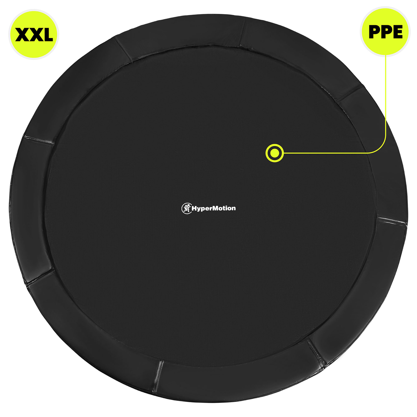 XXL dārza batuts bērniem HyperMotion - 366 cm 12FT - ar kāpnēm un iekšējo tīklu - mājai un dārzam - 150kg max