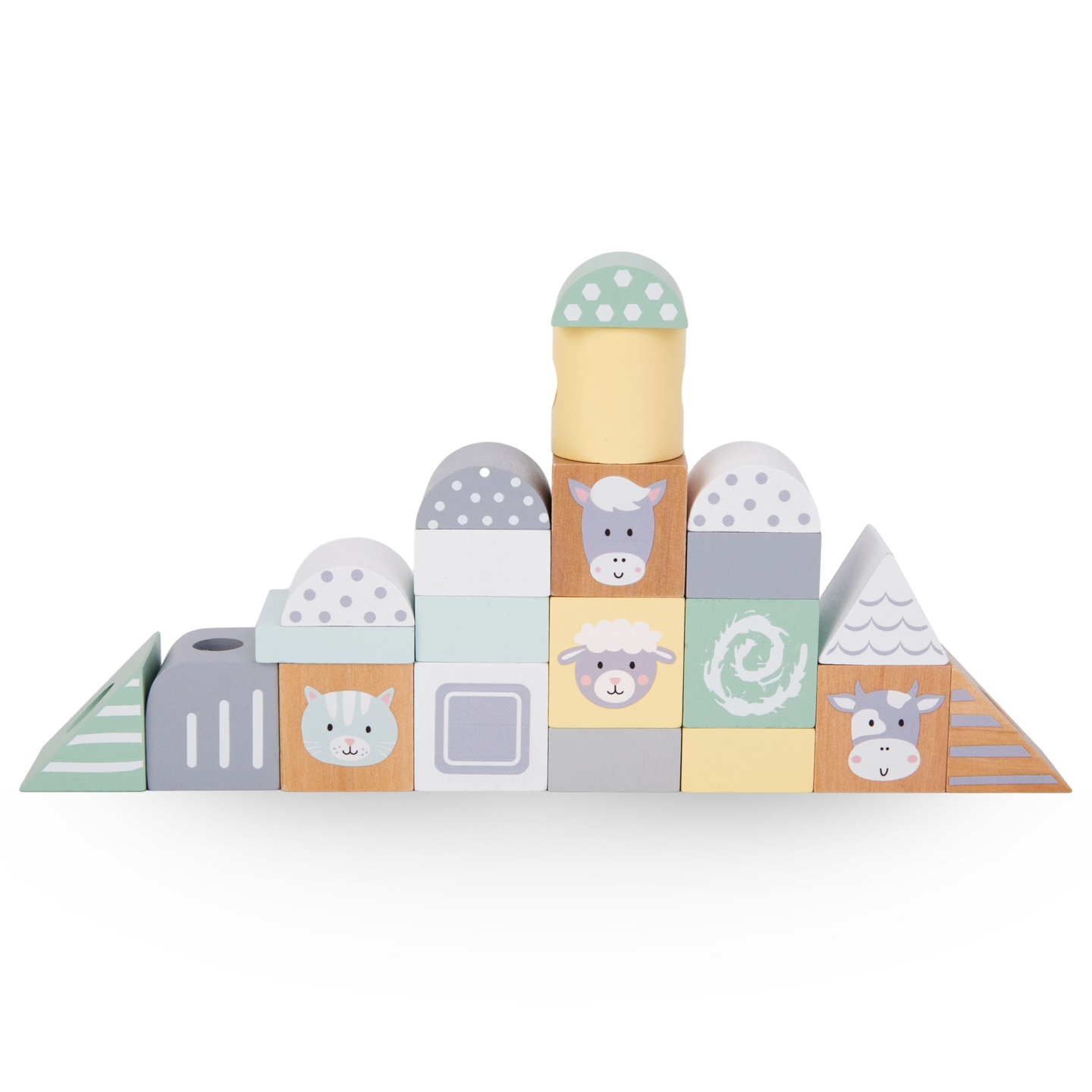 Koka vilciens ar blokiem zēnam - Ferma