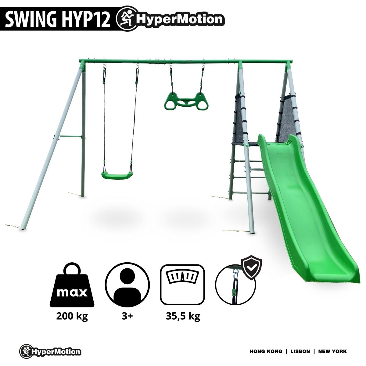 XXL dārza rotaļu laukums bērniem ar šūpolēm, vingrošanas trapeci un slidkalniņu