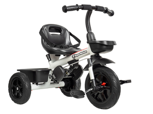 HyperMotion TOBI VECTOR trīsritenis - mūžīgie piepūšamie riteņi + stūres stienis. Krāsa: gaiši pelēka.