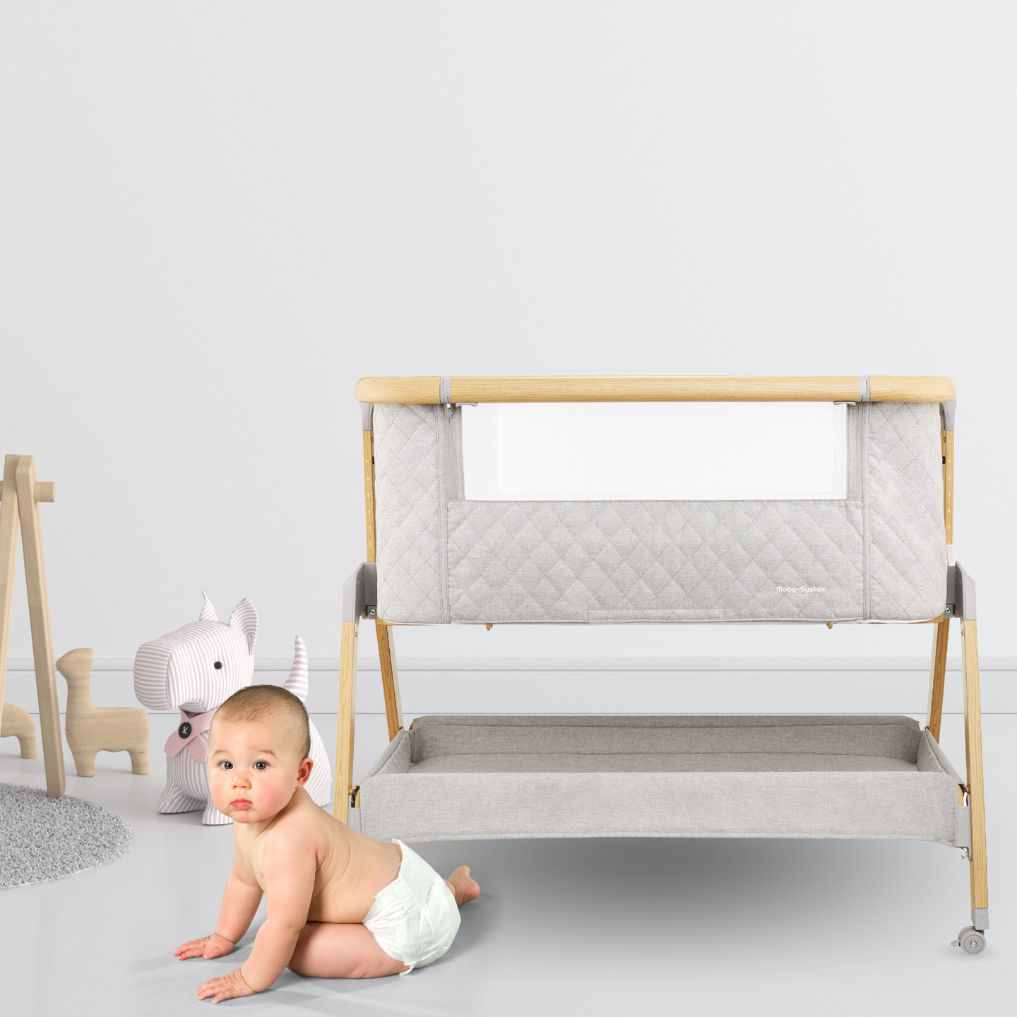 Ceļojumu gultiņa, brīvi stāvoša, 3-in-1 - Moby-Sistēma DREEMY