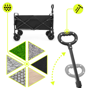 HyperMotion saliekamais pludmales ratiņkrēsls - melns, 80 kg