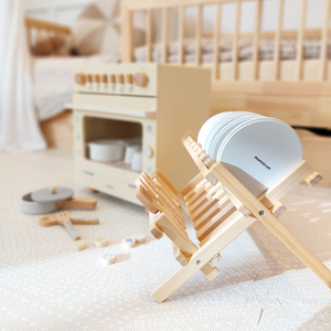 Koka virtuves piederumi ar podiņu žāvētāju - komplekts bērniem