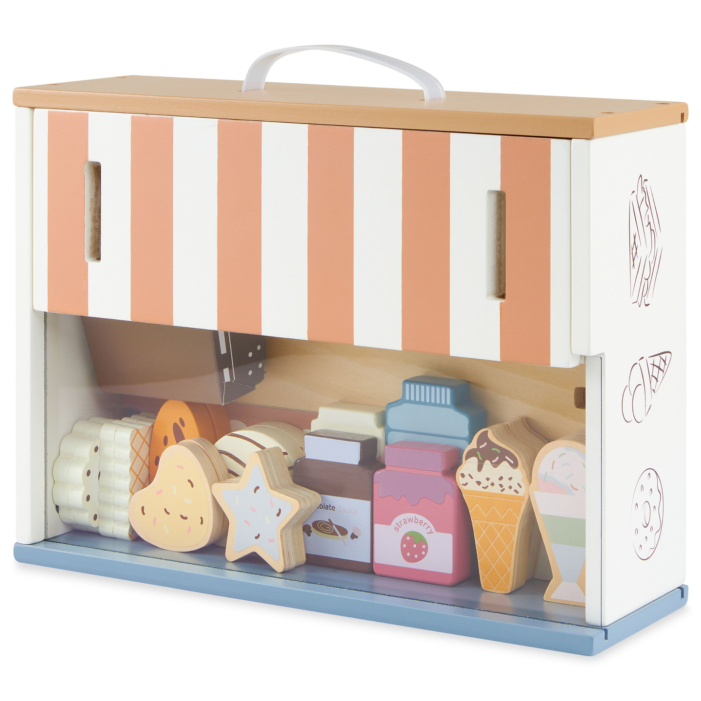 Saliekamais koka veikals - kafejnīca, konditoreja ar piederumiem