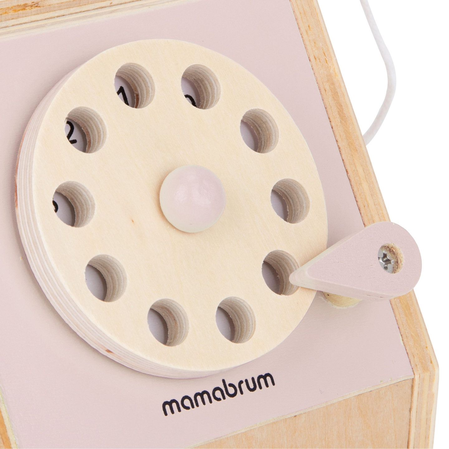 Retro koka telefons - pasteļrozā krāsā