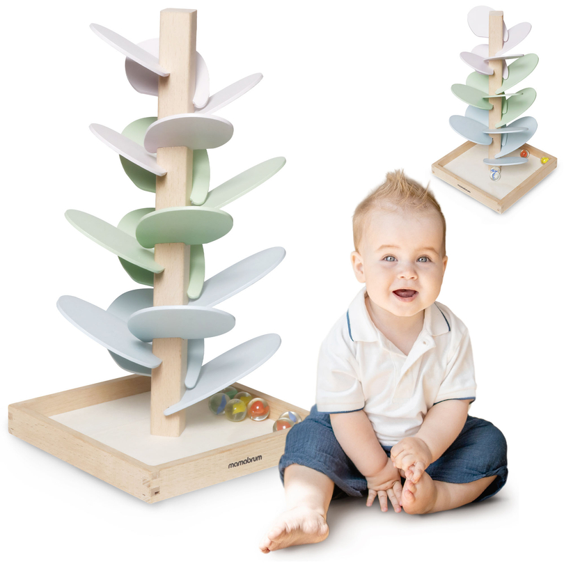 Koka kulodroms - skaņas koks ar bumbiņām