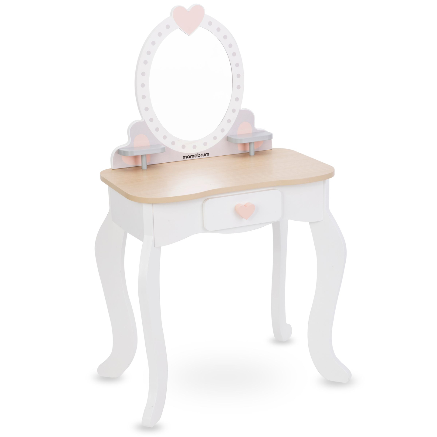 Koka tualetes galdiņš ar tabureti un piederumiem