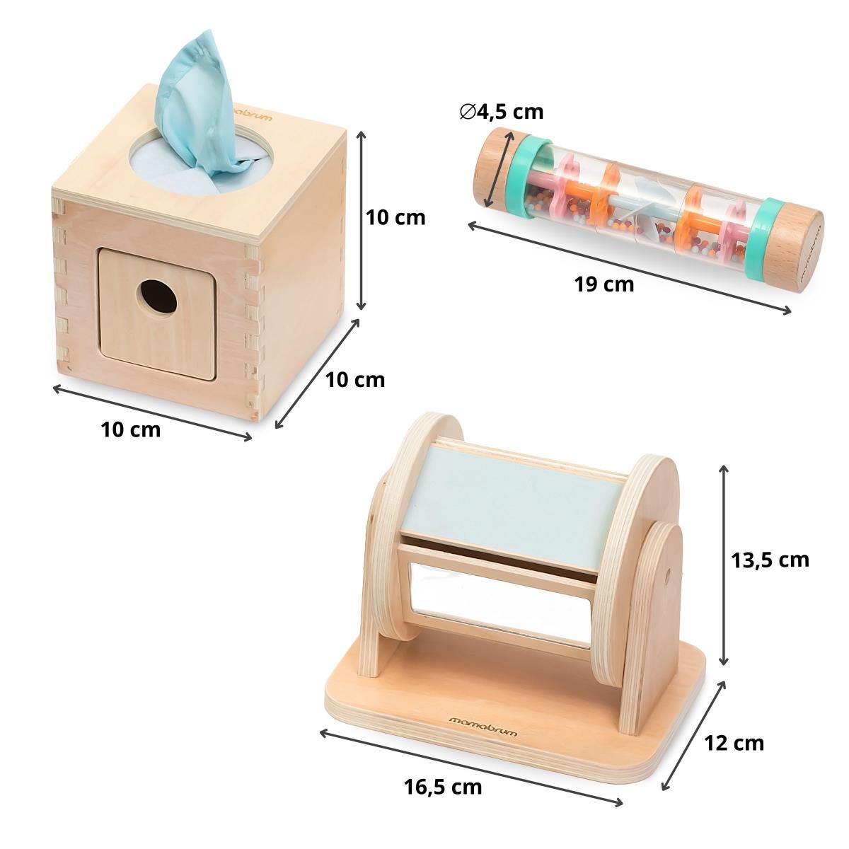 Montessori rotaļlietu komplekts mazuļiem 0-6 mēneši
