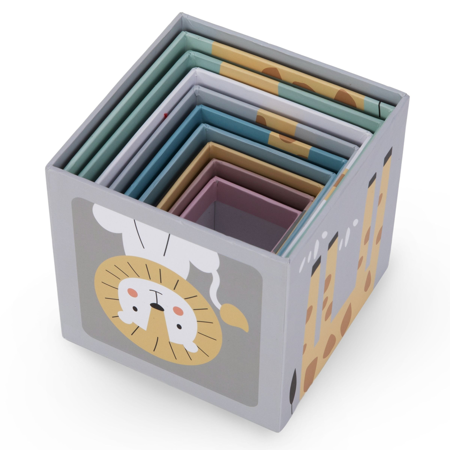 Puzles tornis bērniem 10 gabaliņi - skaitļi un dzīvnieki