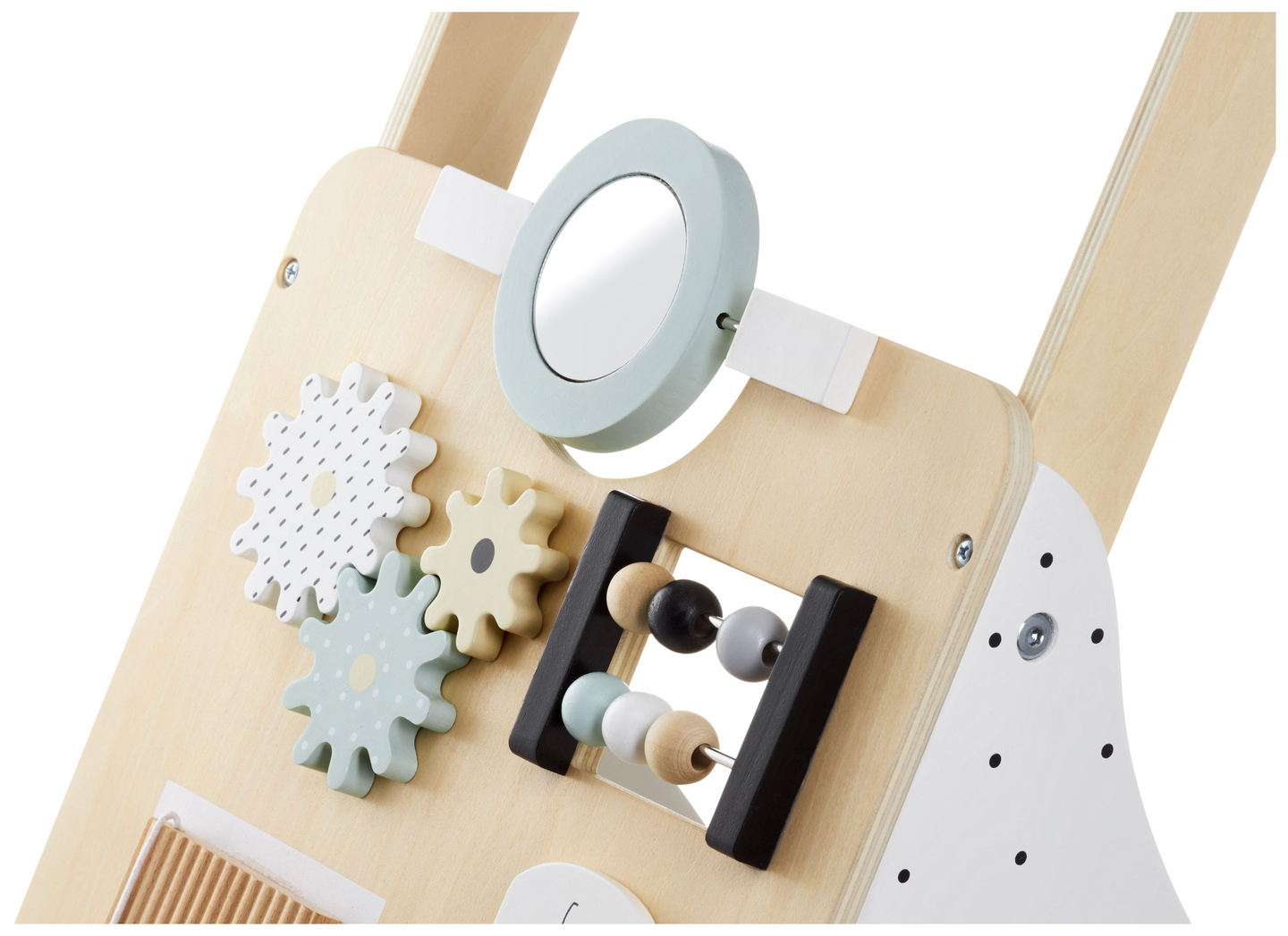 Koka, izglītojošs bērnu staigulītis / bērnu ratiņi - manipulatīvais dēlis